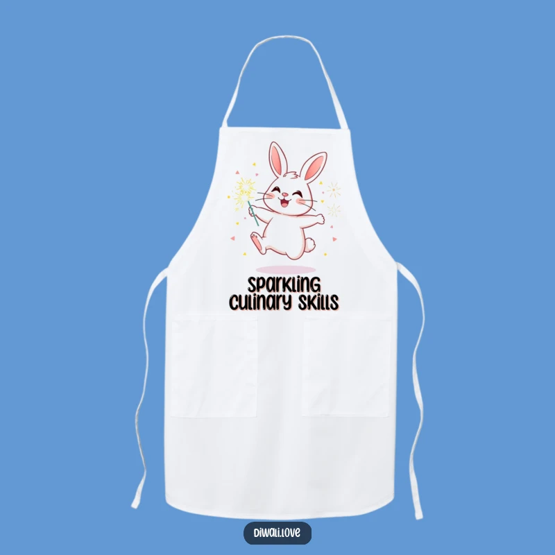Funny Bunny Sparkler Apron: Cook Up Fun in the Kitchen