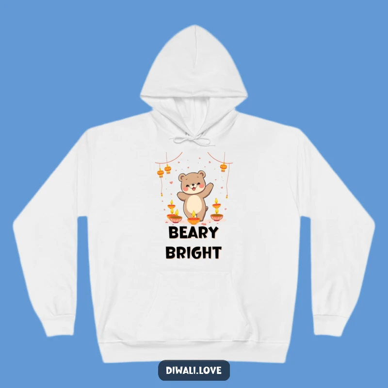 Funny Bear Diya Dance Hoodie - Cozy Playful Dancing Bear Sweatshirt