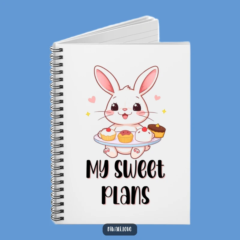 Funny Rabbit Sweets Notebook - Cheerful Bunny Treat Journal